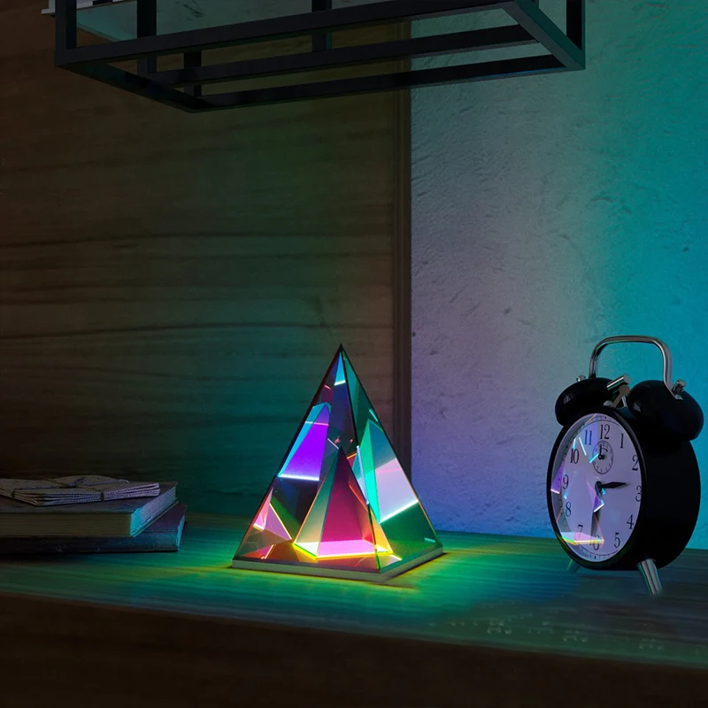 Night Lamps Party Lights LED Decoration Pyramid Rubik's Cube Table LampT Holiday Desks Light For Gift Christmas Decor Bar Club | Лампы и