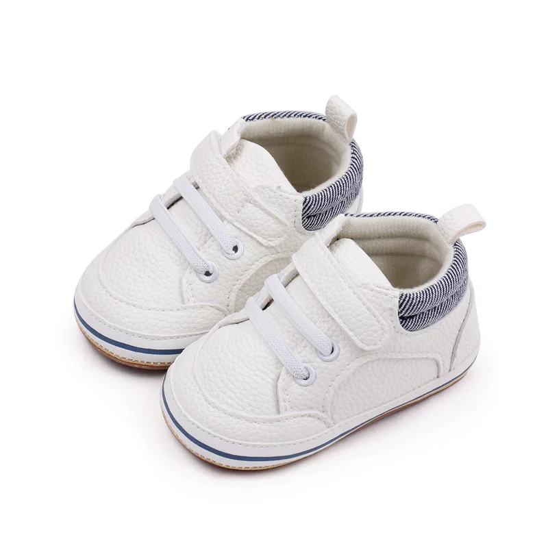 Baby Shoes Boys High Top Casual PU Leather Anti-slip Wear-resistant Newborn Toddler Sports First Walker