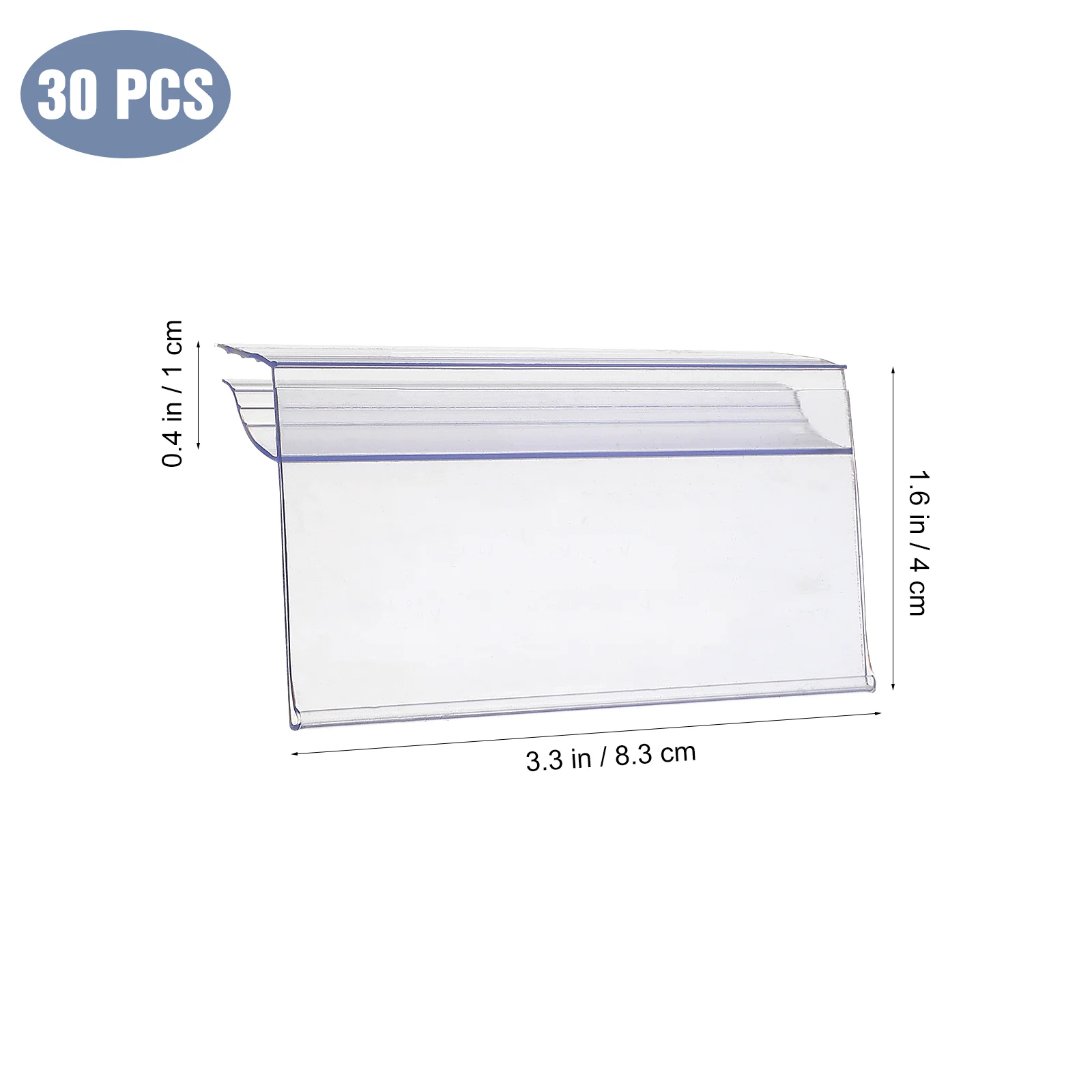 30Pcs Price Tag Display Holders Merchandise Labels Glass Supermarket Retail Shelf Card Slot Pharmacy Label Display Sidebar 3