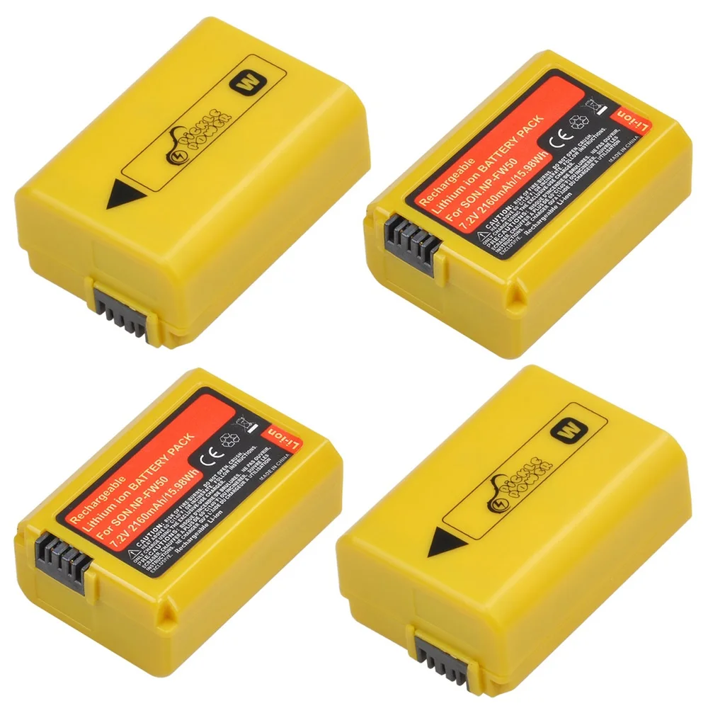 Sottaceto Potere 2160Mah Np-Fw50 Np Fw50 Batterie Per Foto/Videocamera Per Sony A37 Un 7 7R Ii 7S A7S A7R Ii A6000 A6400 Nex-7 Dsc-Rx10 Zv-E10L