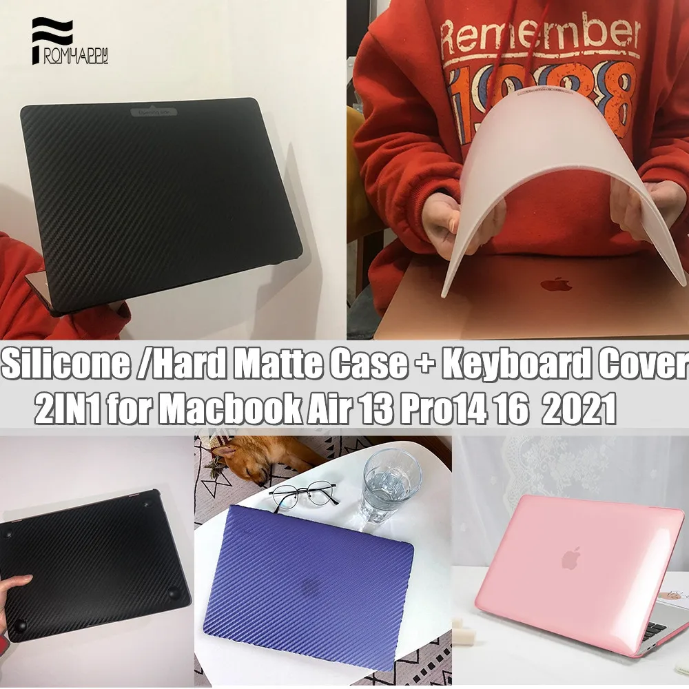 Мягкий силиконовый чехол из ТПУ для MacBook Air 13 Pro 2020 A2338 A2337 M1 Funda 16 2021 14 A2442 матовый |