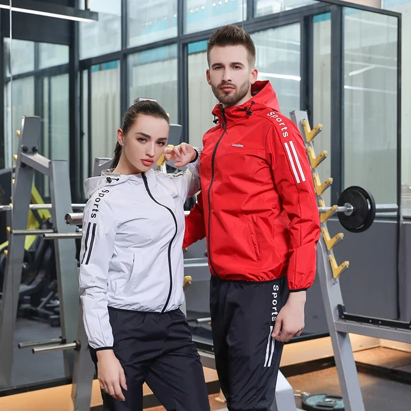 Sauna Suit Men Burning Sportswear Women Tracksuit Gym Clothing Set Fitness Bodybuilding Weight Loss Sweating Suit Plus Size