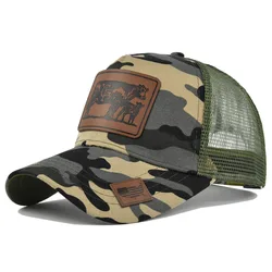 Luxury Bull Embroidered Snapback Cap - Unisex Stylish Rancher Hat (Camo)