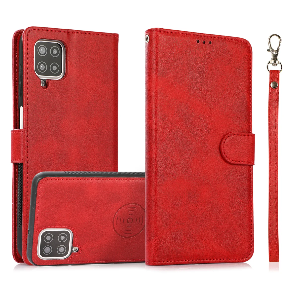 Luxury Calfskin 2-in-1 Detachable Leather Wallet Phone Case Flip Cover