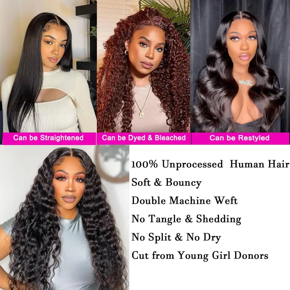 Water Wave Bundles For Women Peruvian Weaving Virgin Human Hair Extensions Wet and Wavy Curly Human Hair Bundles 1/3/4 Pcs
