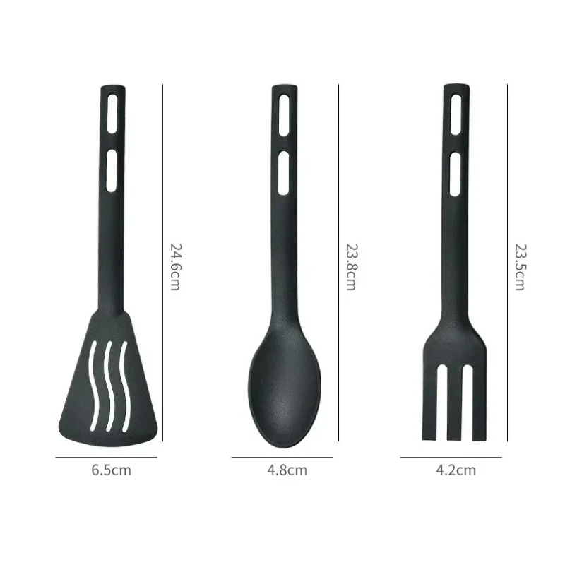 Kitchen Cooking Tools 3Pcs Mini Nylon Kitchen Utensils Set Spoon Fork Cooking Utensils Portable Camping Picnic Tableware Kit - 6