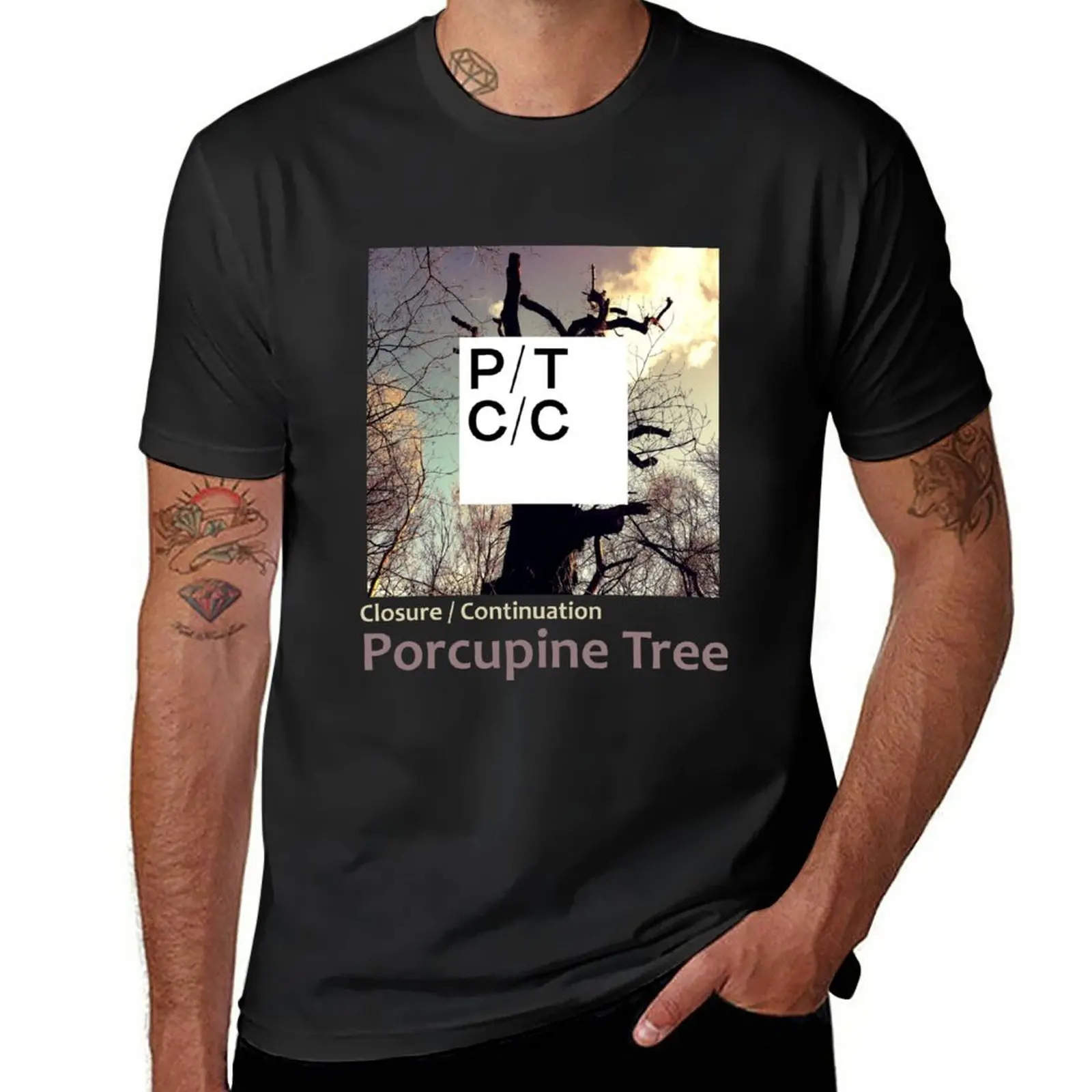 Nuova Chiusura/Continua Di Porcupine Tree T-Shirt Cat Shirts Abbigliamento Vintage Magliette Per Uomo