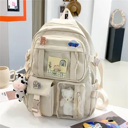 Chic & Cute Girls' School Backpack with Pockets (WHITE)