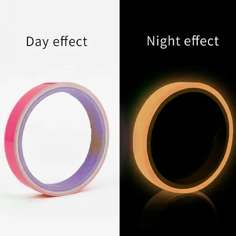 3M Pink Glow In The Dark Tapes Self-adhesive Photoluminescent Film Stickers For Stair Wall Step Exit Sign Night Decoration Signs