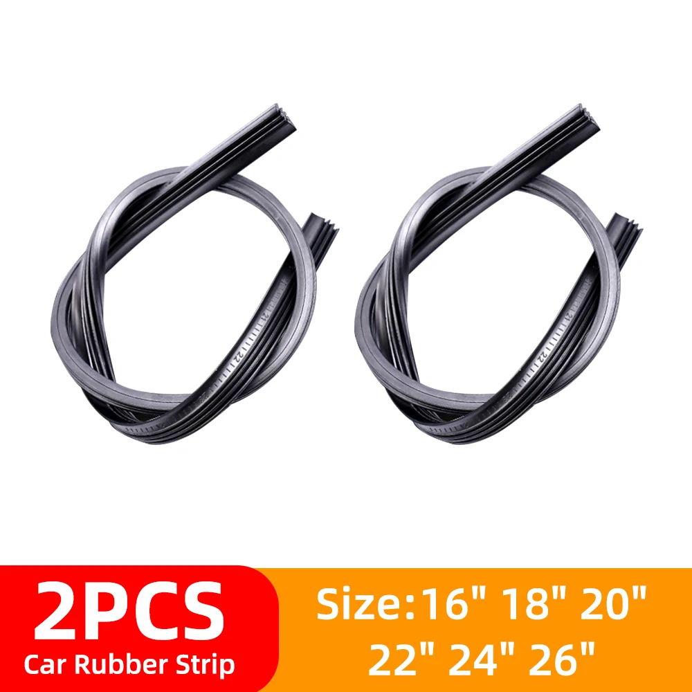 UniversalCarWindshieldWiperRubberStripUHookTypeWindscreen