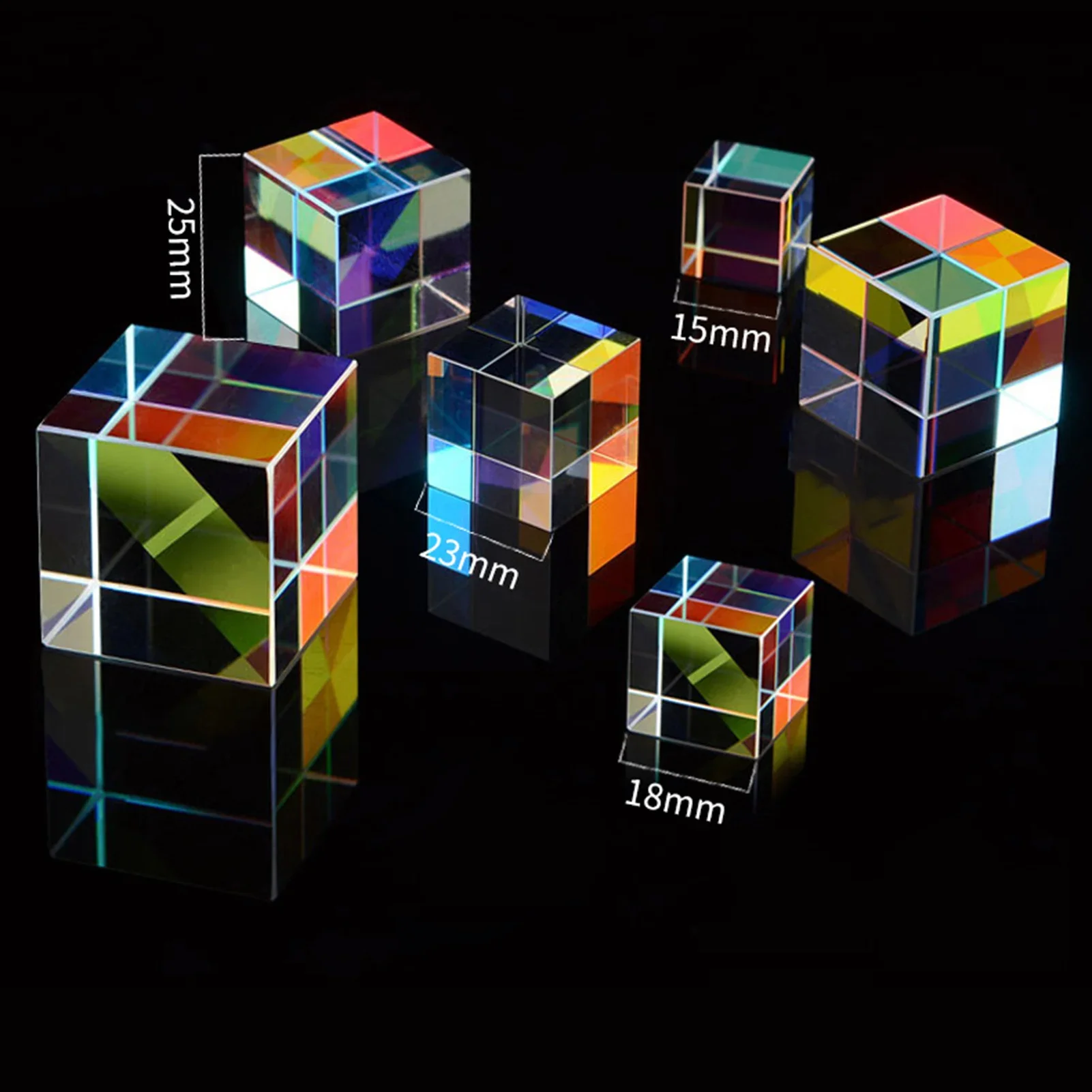 30*30mm Optical Glass X-cube Dichroic Cube Design Cube Prism RGB Combiner Splitter Educational Gift Class Physics Educational