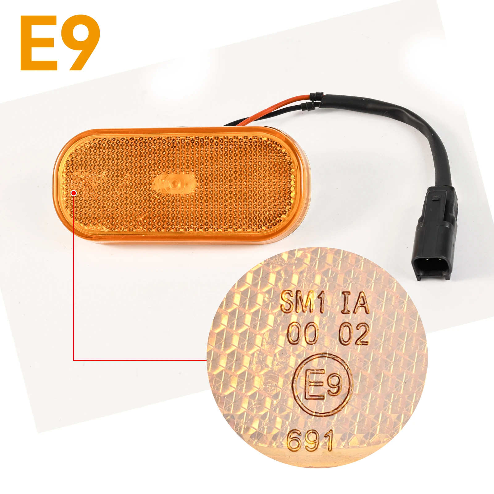 Ford Blinker Ersatz Blinkerleuchte Rechts Für Ford Transit MK8 2014-2019 - Klare Ausführung UK-Modelle Seitenblinker Rechts MK8