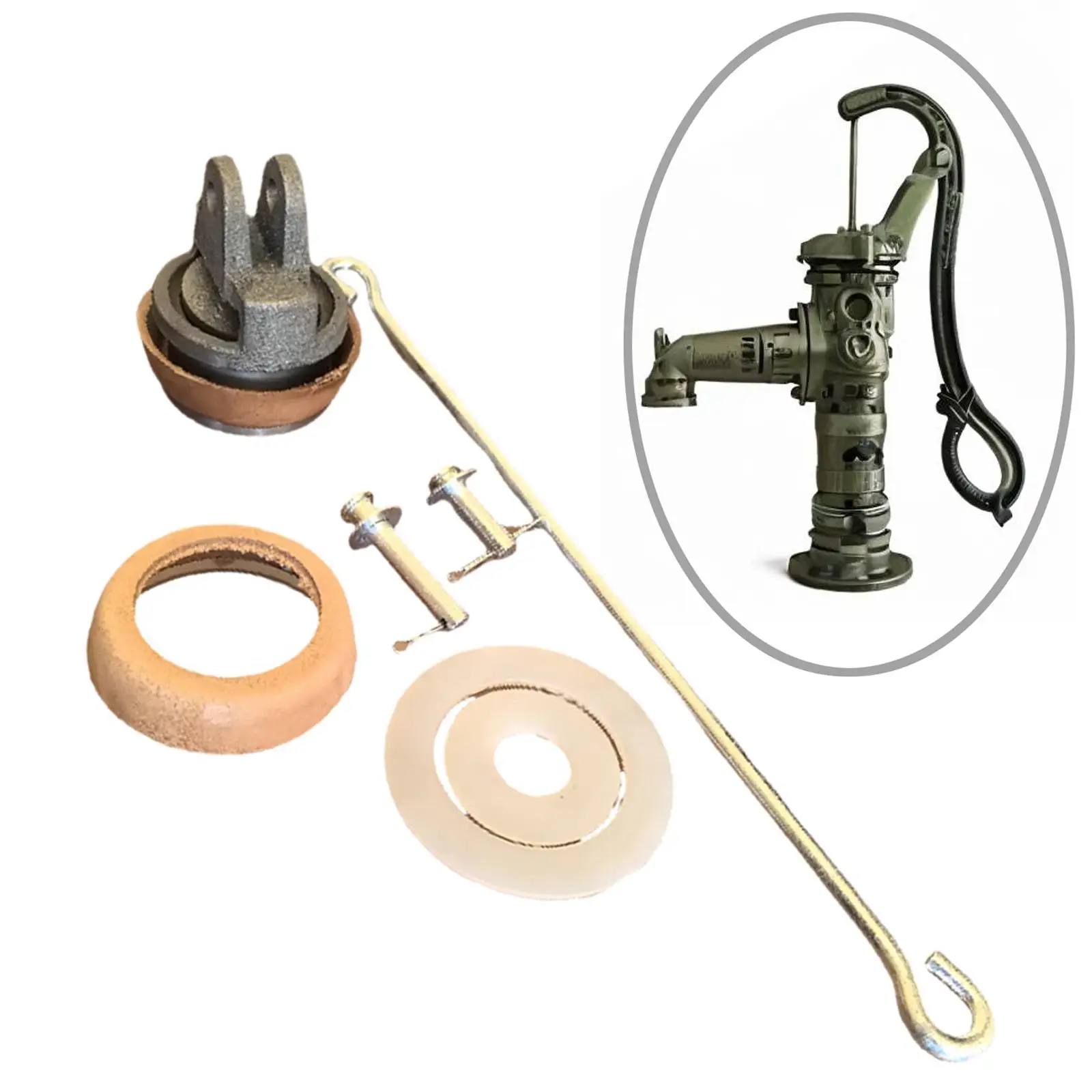 Type 75 Hand Pump Replacement Piston Kit Maintenance Kit Galvanized Rod