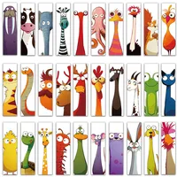 30pcs Funny Cute Cartoon Animals Meme Paper Bookmarks DIY Students Readers Book Lover Page Markers Library Office Page Marking