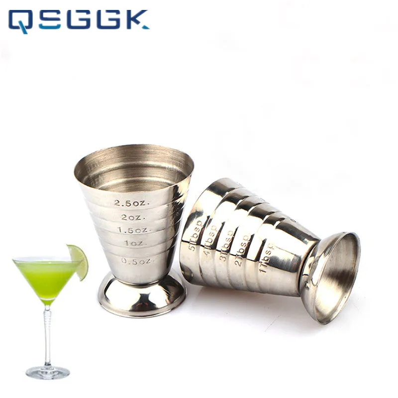 Stainless Steel Measuring Cup 304 Cocktail Measuring Cup Ounce Cup Measuring  Spoon 75ml Multi-function Cocktail Glass Bar - AliExpress