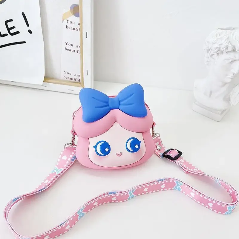 Cute Wallet Kawaii Princess Crossbody Bag Silicone Coin Purse Waterproof Shoulder Bag Cartoon Wallet for Teen Girls Women 5