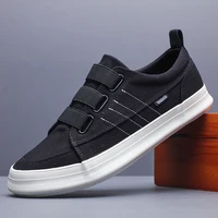Canva Men's Spring 2025 Trendy Korean Style Casual Shoes Breathable Rubber Sole Flat Black Tenis Shoes Men's Sneakers BD25012 2