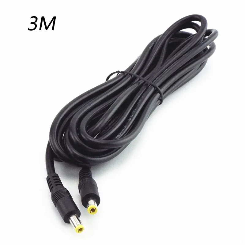 12V Male To Male Power DC Power Cord Adapter Extension Cable 0.5m 1.5m 3m CCTV Camera Extend Wire 5.5*2.5mm Plug Supply power connector plug adapter power connector adapter dc power connectors dc connectors