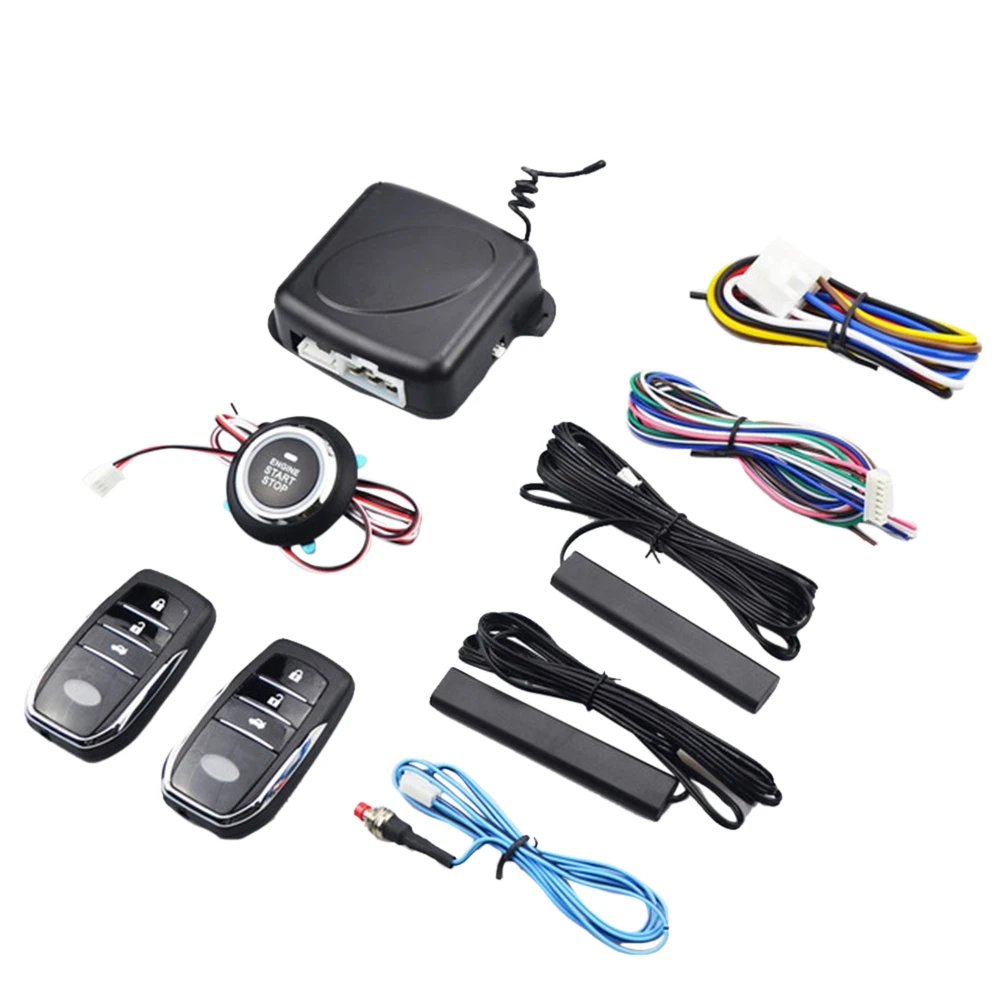 

Car Start One-Key Anti-Theft System PKE Keyless Entry Kit Car Start-Stop Button Central Lock