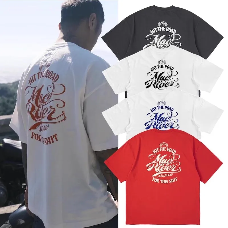 

MADNESS MADRIDER Print Loose Short Sleeved T-shirt Men Women High Quality Motorcycle Casual T-shirts