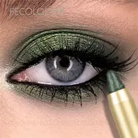 Bâton de fard à paupières anti-taches et imperméable, yeux à double extrémité avec bâton d'ombre, pinceau éponge, finitions pailletées et mates 1