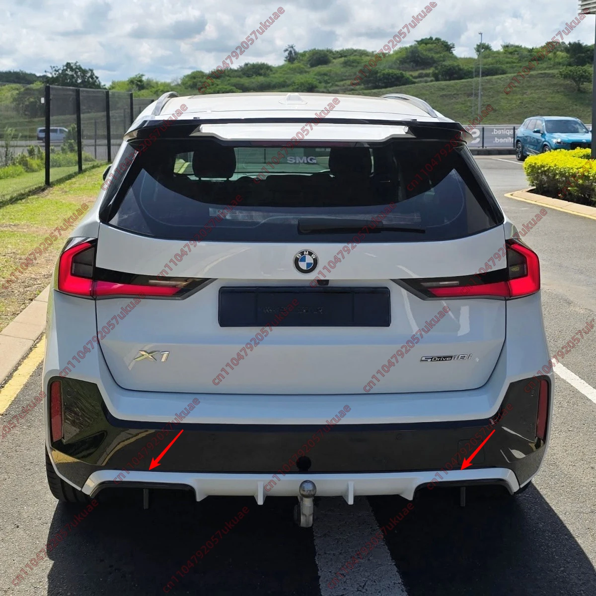 BMW X1 iX1 U11 M 스포츠 2023-2025용 글로스 블랙 M 퍼포먼스 리어 범퍼 디퓨저 발란스 리어 스플리터 립 카나드 가드 트림