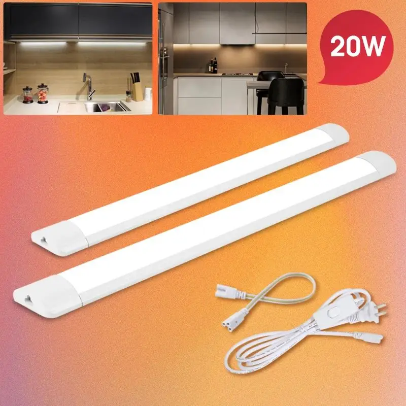 Led Lights A85-220V Under Cabinet Lights 10w 20w Led Tube Bar for Home Bedroom Closets Kitchen Cupboard Indoor Lamps