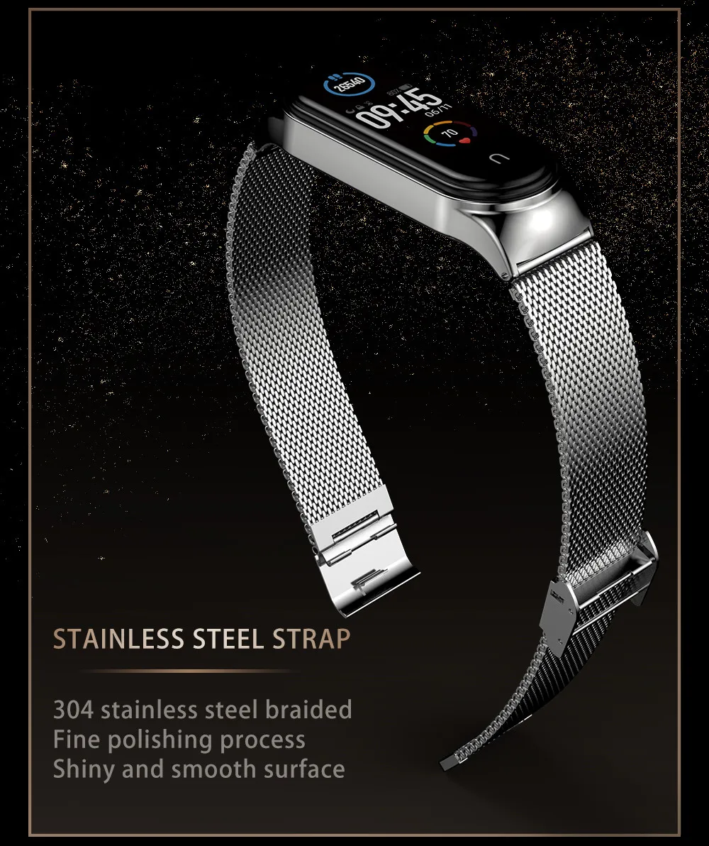 Rose Gold Stainless Steel Sports Strap