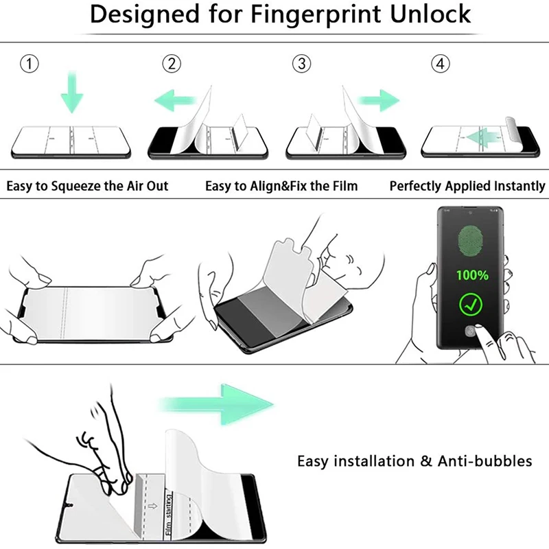 Ultra-Thin Hydrogel Film Soft HD Screen Protector - 5 Pack