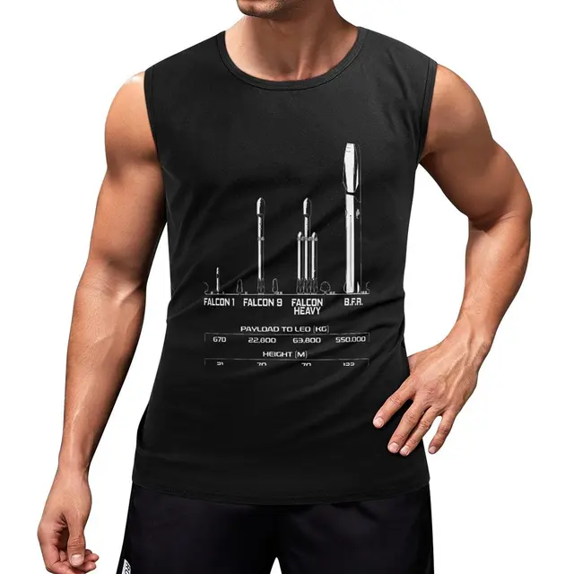 Camiseta sin mangas para hombre, chaleco de culturismo, gran F ** ing Rocket (BFR), spacex-elon Musk 1