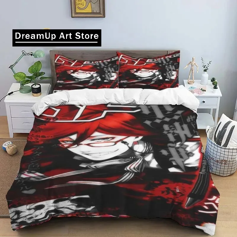 3D Print Fashion Anime Black Butler Bedding Set Boys Girls Twin Queen King Size Duvet Cover Pillowcase Bed boys Adult Bedroom 2