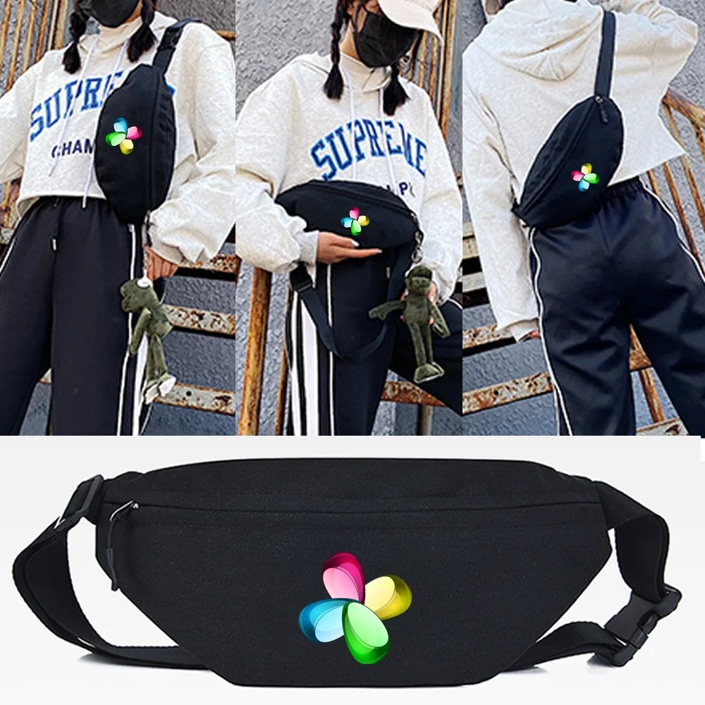 

Waist Bags Outdoor Sports Chest Bum Bag Running Cross Bags Yotsuba Print Zip Tote Bags Mobile Phone Bag Shoulder Handbag Unisex