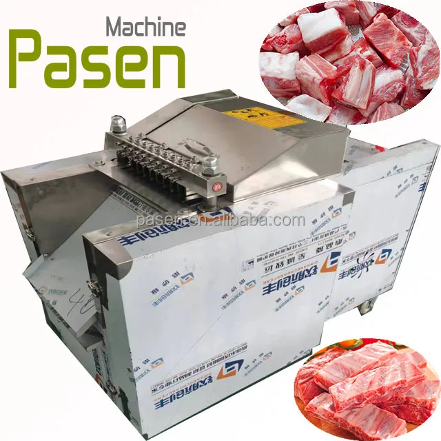 stainless steel frozen meat bone cube dicer machine fresh beef lamb mutton meat cutting machine frozen Beef leg dicing machine 2