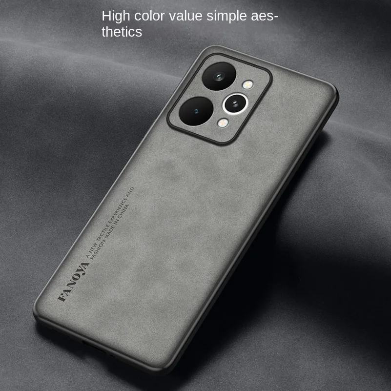Luxurious Plain Leather Suede Phone Case Cover