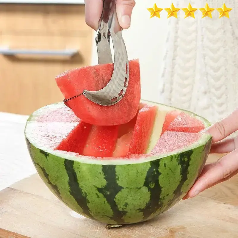 Watermelon Cutting Tool Divider Stainless Steel Creative Multi-Functional Watermelon Meat Slicer Kitchen Accessories watermelon slicer