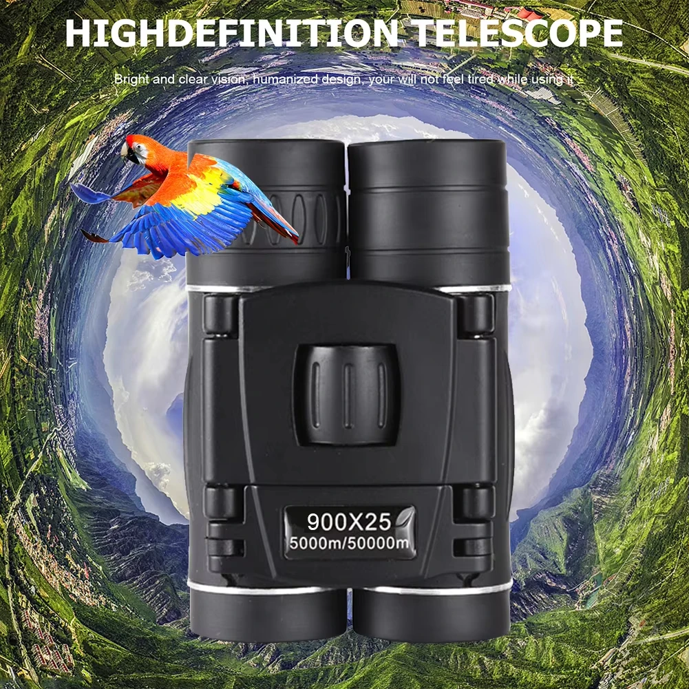 900X25 Professional Binoculars Zoom Long Range Telescope HD BAK4 Prism Low Light Night Vision for Hunting Outdoor Camping