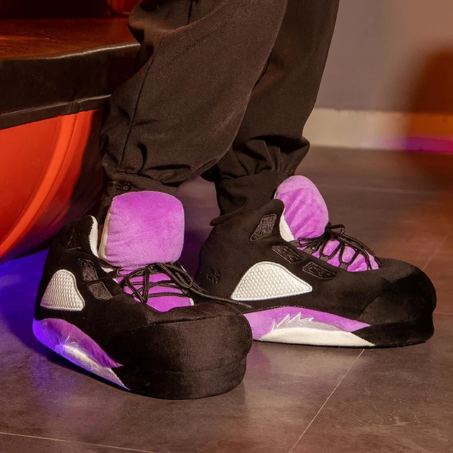 Fashionable High-top house Slippers, soft fluffy as clouds,Warm anti-slip winter slipper with thick soles for men women children 2