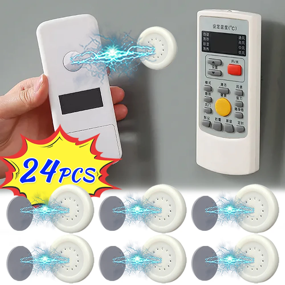 

24/2Pcs Magnetic Hooks Wall Mounted Anti-Lost Strong Magnet Holder For Fridge Sticker Remote Control Holder Home Organizer Hooks