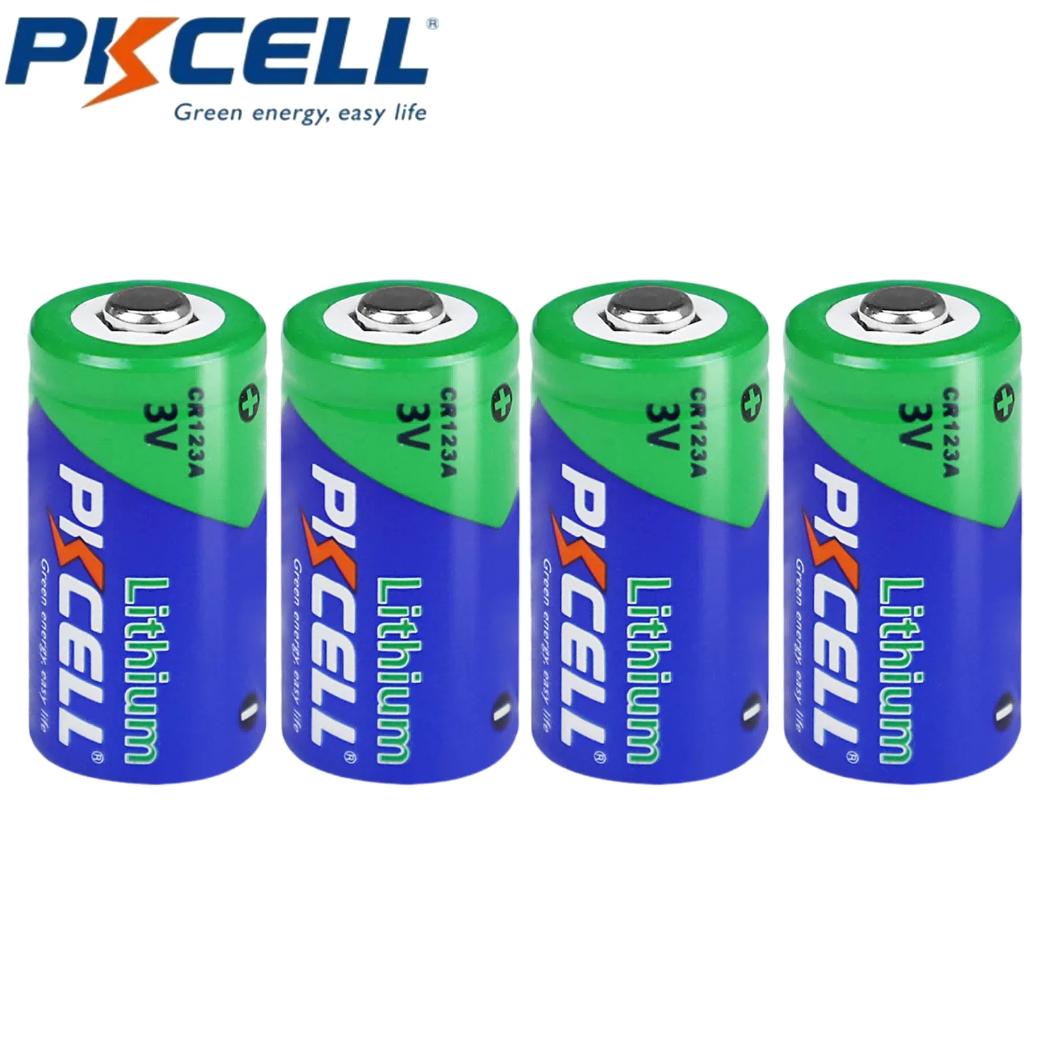 Lithium Battery 4PCS PKCELL CR123A High Capacity LiMnO2 Battery CR123A 3V Lithium 123 CR123 SF123 3-Volt Battery Use In Cameras