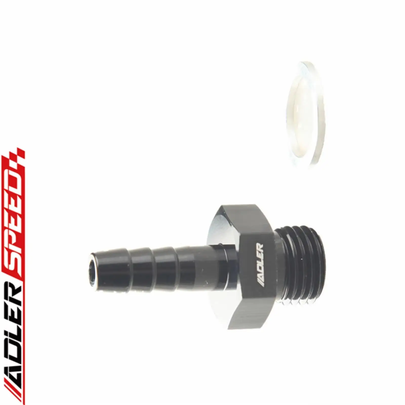 ADLERSPEED 알루미늄 연료 호스 피팅 어댑터, M18x1.5 미터법  6.5mm 바브, 블랙, 블루, 실버