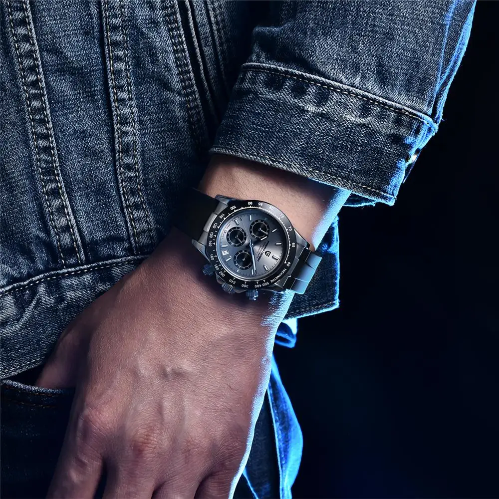 PAGANI-Montre-bracelet de sport à quartz pour homme, étanche, chronographe, date automatique, marque supérieure, luxe, 2024