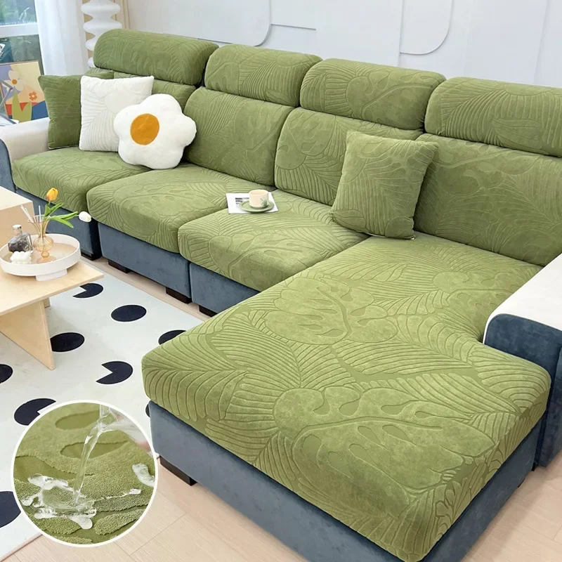 Waterproof Sofa Cover Elastic Jacquard Sofa Seat Cushion Cover Anti-dust Removable Sofa Cushion Protector Couch Slipcovers 5