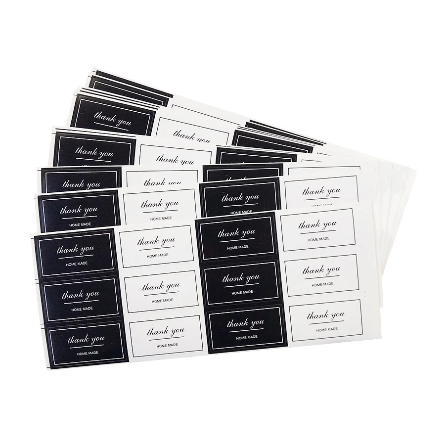 Thank You Stickers Kraft Paper Stickers DIY 100 Pcs