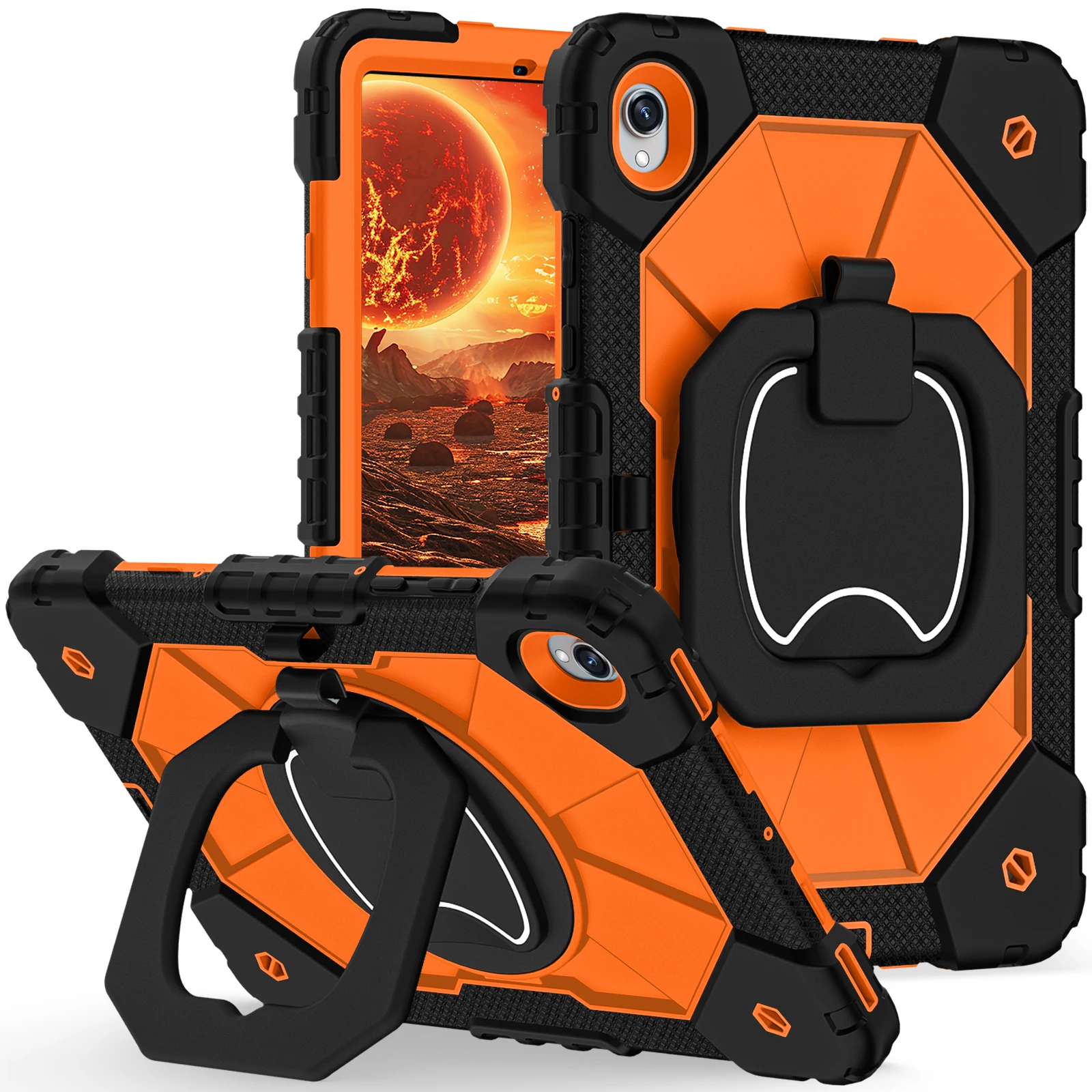 Enhanced 360° Rotating Shockproof Tablet Case and Stand - Durable Armor Protective Cover