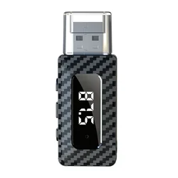 Wireless Bluetooth 5.3 Audio Transmitter with 3.5mm AUX & TF Slot (Carbon Fiber)