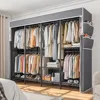 Clothes Rack with Cover, Metal Heavy Duty Clothing Rack for Hanging Clothes, Adjustable Wardrobe Closet Loads 1100 LBS 1