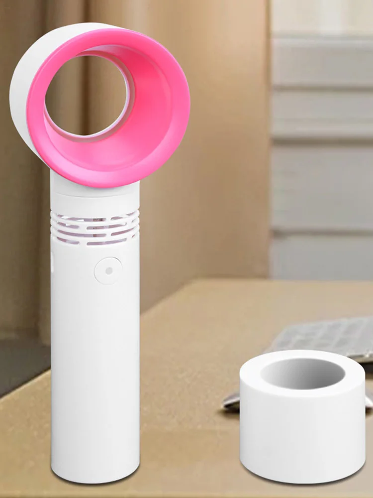 Portable Travel Fan USB Charging Desktop Leafless Fans 3 Gears Electric Cordless Fan Summer Outdoor Tool 6
