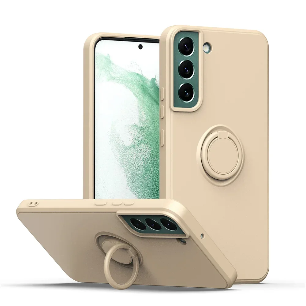 Liquid Silicone Ring Phone Holder Case - Durable Protective Cover