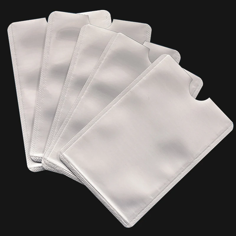 

10 Pcs Anti Rfid Wallet Blocking Reader Lock Bank Card Holder Id Bank Card Case Protection Metal Credit Card Holder Aluminium