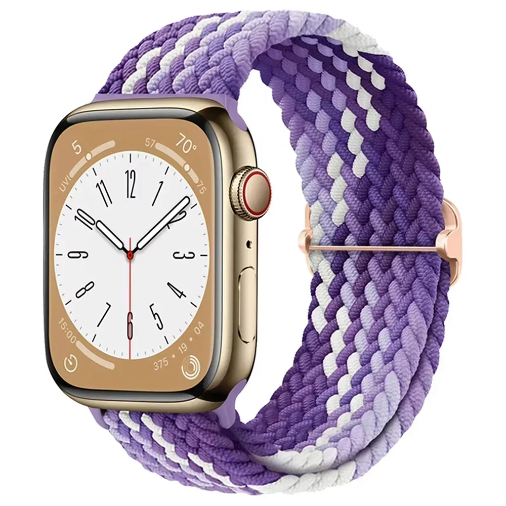 Braided Elastic Nylon Solo Loop Watch Band - Versatile Size Options Bracelet Strap